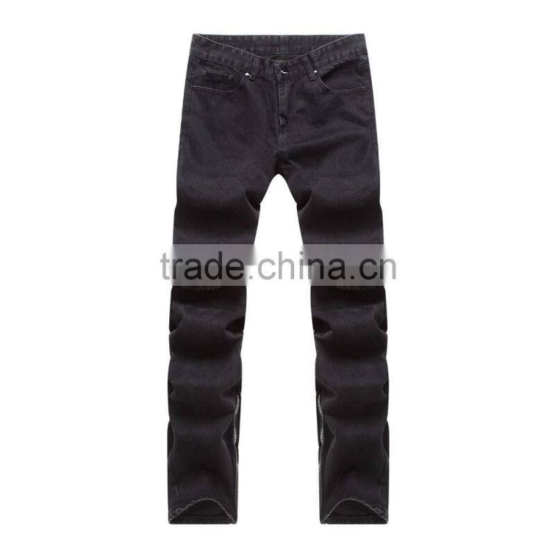 Fashion new men's brand men's jeans black jeans hole personality male personality pants