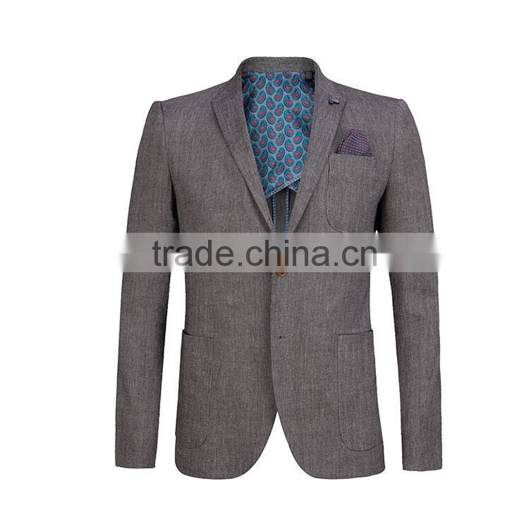 2017 Hot New Products Patch Pocket Fashion Polyester Viscose New Design Business Men Suit Custom