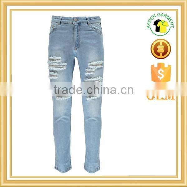 2016 mens slim wash jeans good quality typical skinny distressed jeans