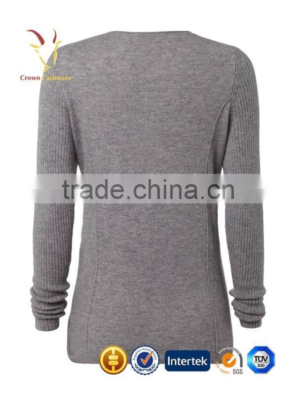 OEM Service Cotton Pure Cashmere Cardigan Lady Sale