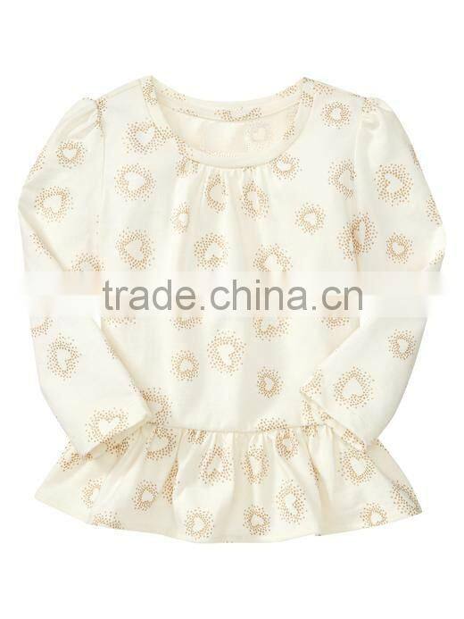 LITTLE GIRLS RUFFLED DRESS IN CHARCOAL MELANGE