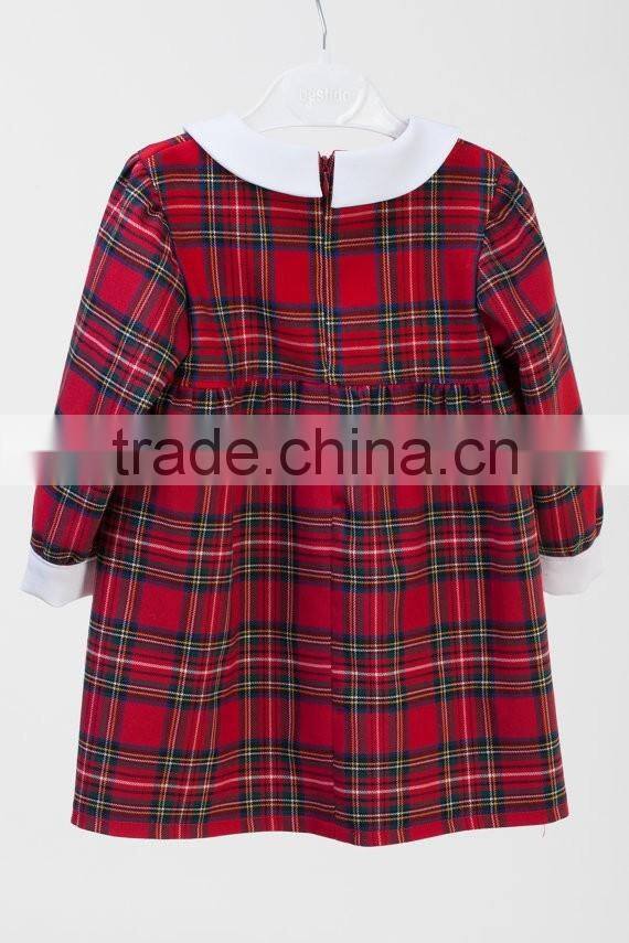 Hot Sale Mom And Daughter Dress Christmas Red Plaid Patry Dress For Mother and Daughter
