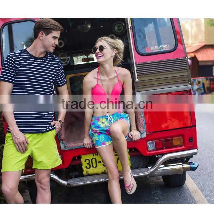 Colorized Flowers Printing Ready Made Ladies Sport Wear Fashion Girls Beach Shorts