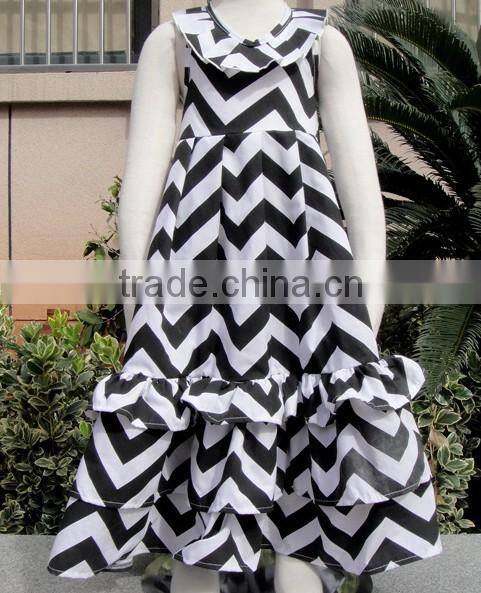 Wholesale Fashion Baby Girls Summer 100% Cotton Maxi Mommy And Me Girls Dresses Ruffled V Maxi Lace sleeveless Pettidresses