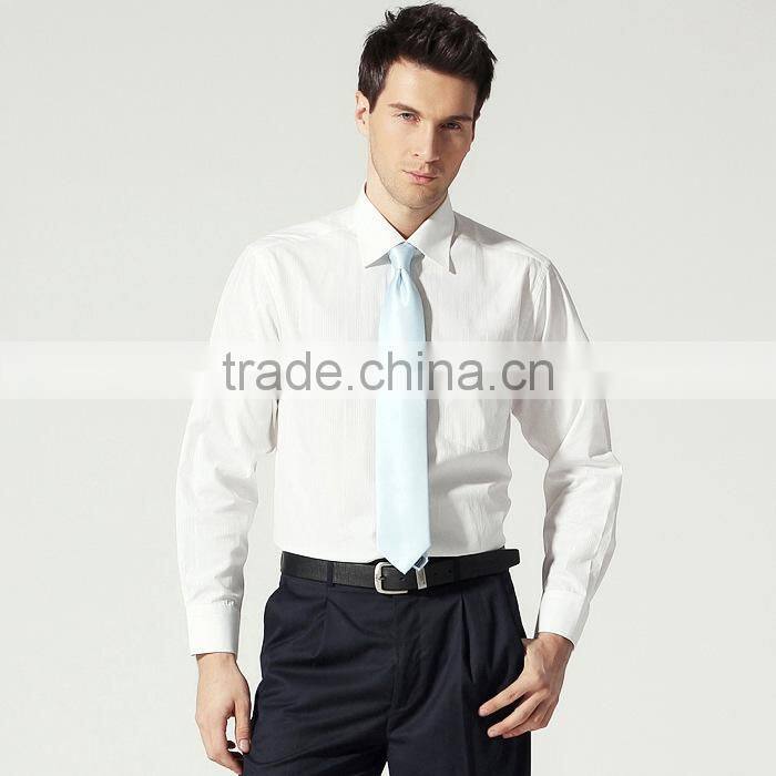 classic design mens dress shirt (White/Pink)