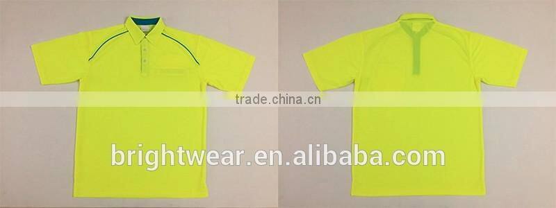 High Visibility Australia mens reflective safety yellow breathable polo shirt