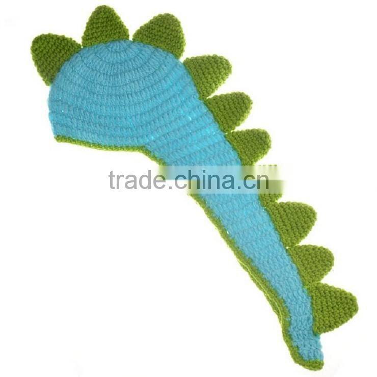 Kalevel Cute Cartoon Dinosaur Style Infant Newborn Baby Girl Boy Crochet Beanie Hat Clothes Baby Photograph Props