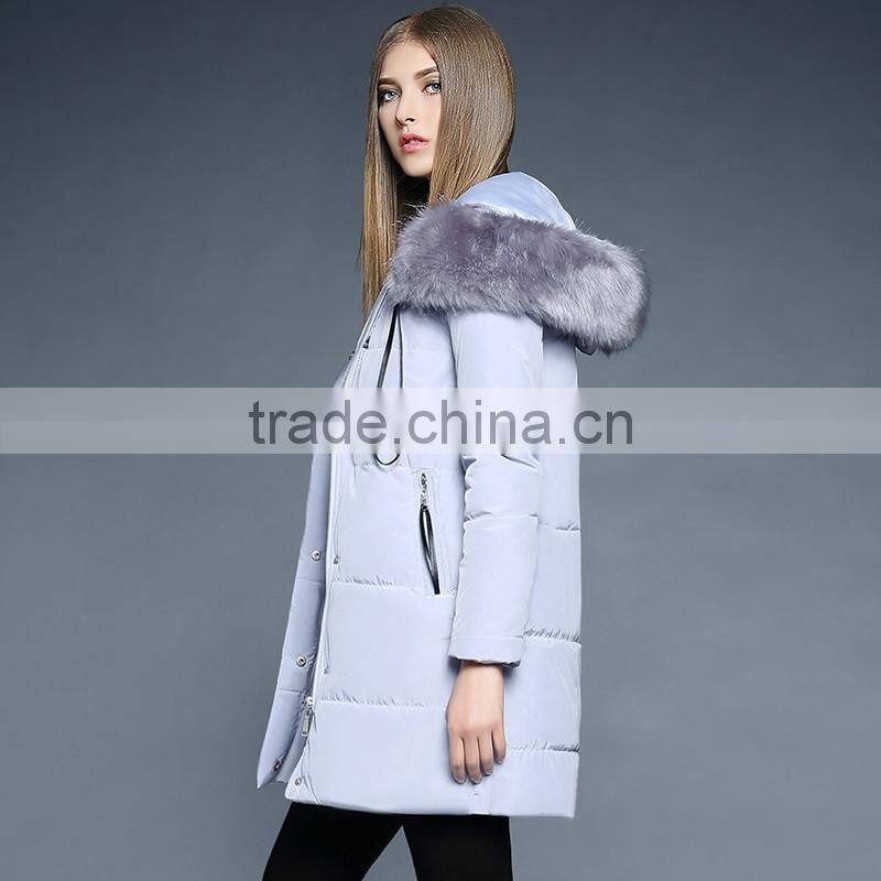 2016 latest designs lady formal black stripe winter women's coat for ladies