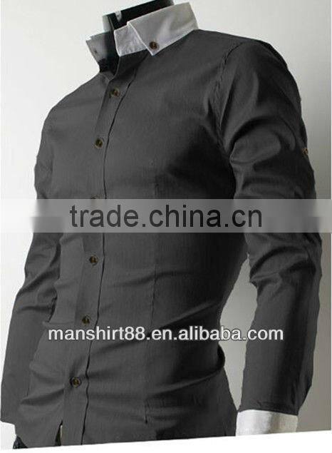 100%Cotton High quality Button-down collar Slim fit shirt for men