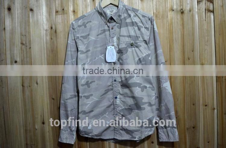 100% COTTON long sleeve men Camouflage shirt