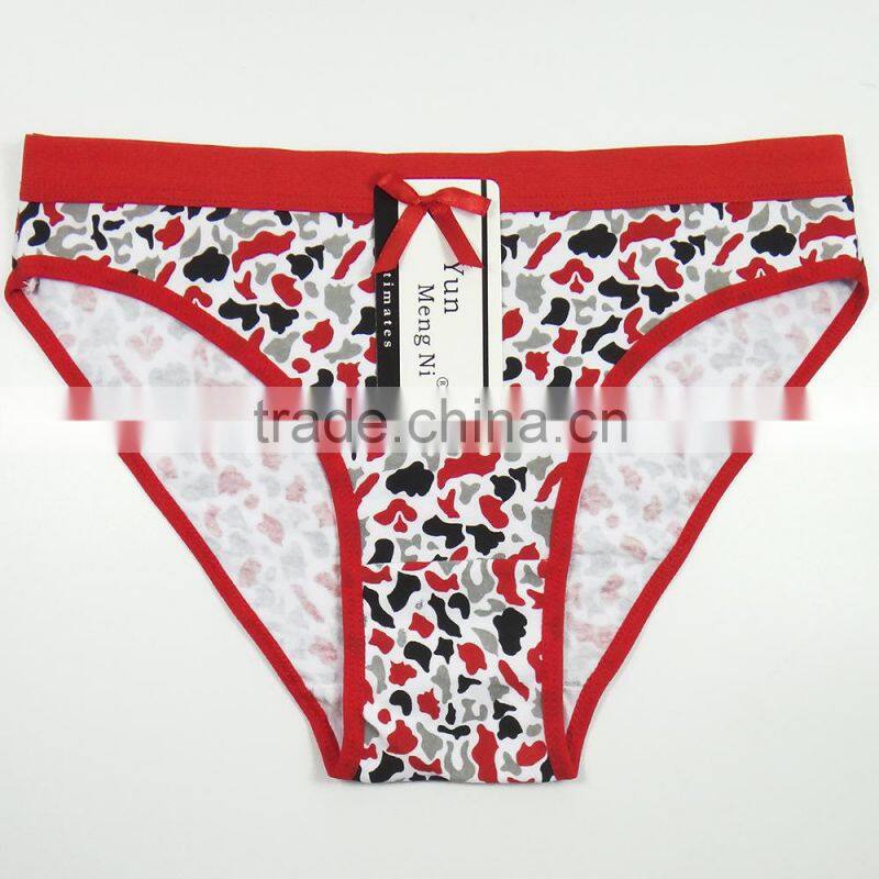 solid color lace women cotton brief panties/yje wholesale plus size sexy cotton breathable underwea panties/mulit color