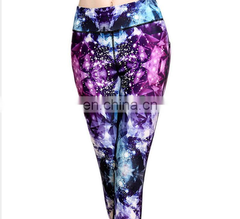 Fashion women's yoga wear mesh insert fitness leggings wholesale sport leggings