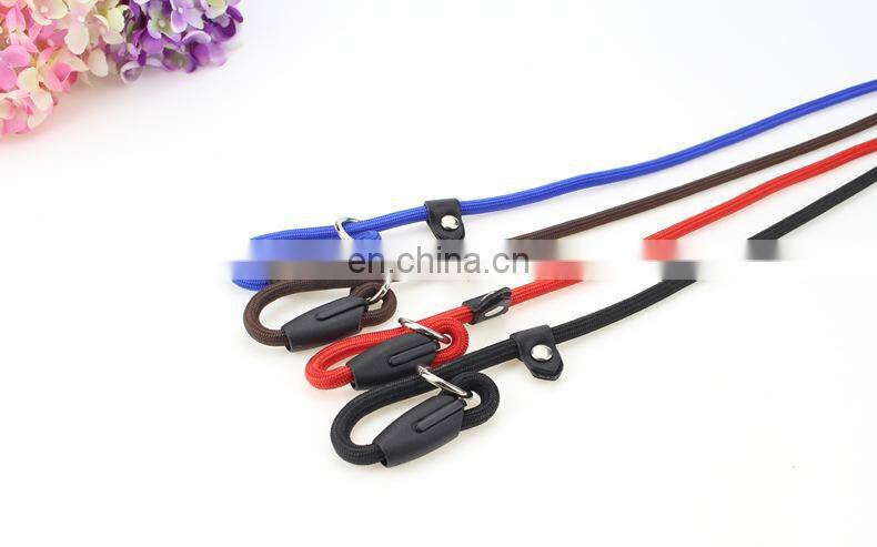 Nylon Dog Training Leash Dogs P Chain Slip Collar Walking Leads Rope S M L For Small Medium Breeds Chihuahua Teddy