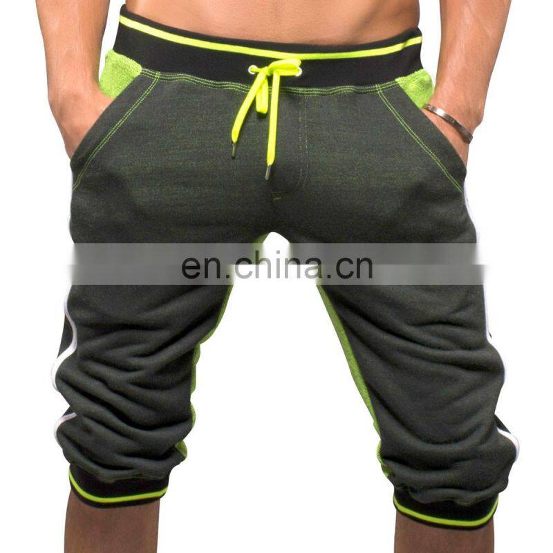 mens black neon yellow field training gym shorts