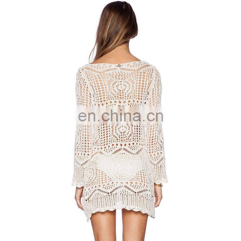 2015 Fashion open back cover up beach wrap dress/ beach dress