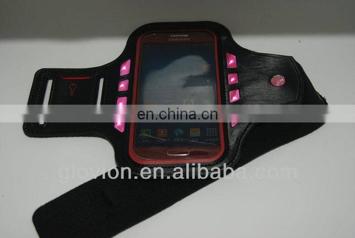Lighted sport running armband waterproof phone neoprene armband