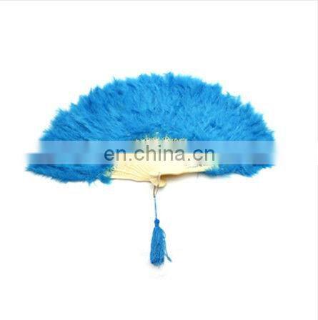 Indian stage performance belly dance fan accessory with feather P-9021#
