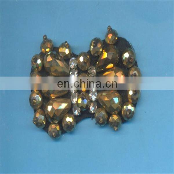 gross grain ribbon bow with beaded rhinestones