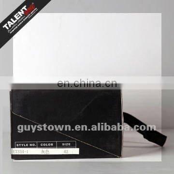 custom private design brand printed paper shoe box with ribbon handle