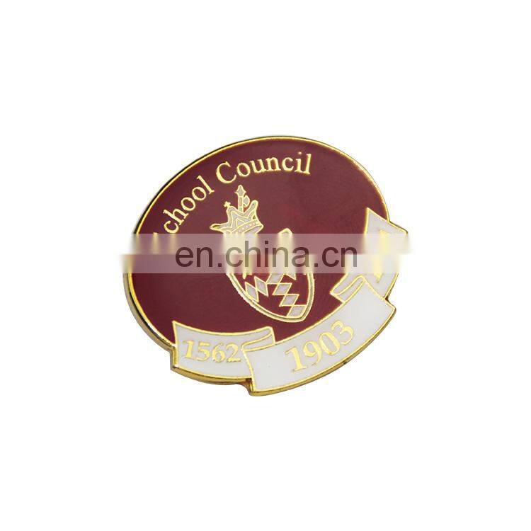 custom die struck soft enamel badge pin name badge