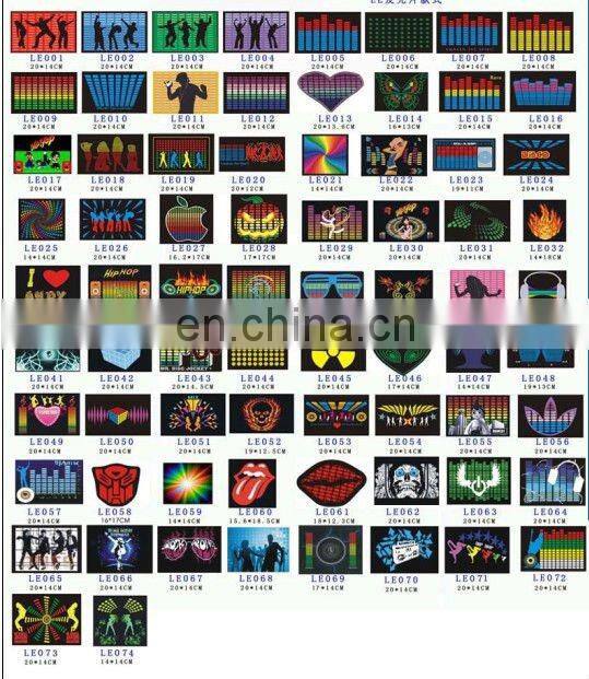 fashion cool flashing LED light EL T-shirt for dancing with colorful logo