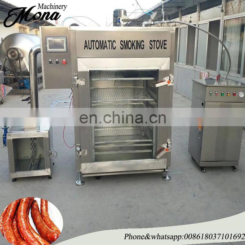Hot sale factory price fish smoker chamber|meat smoke house|stainless steel smoking oven with PLC  control