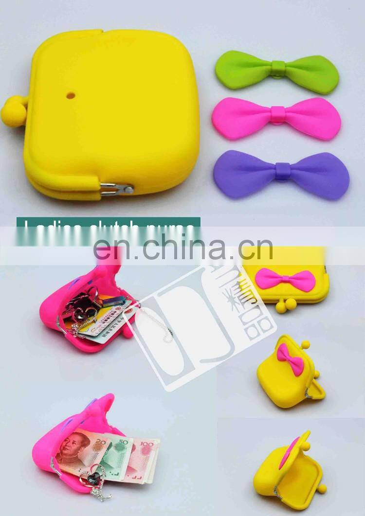 Kisslock Lady Fashion Coin Purse Customized Women Silicone Change Purse Wallet