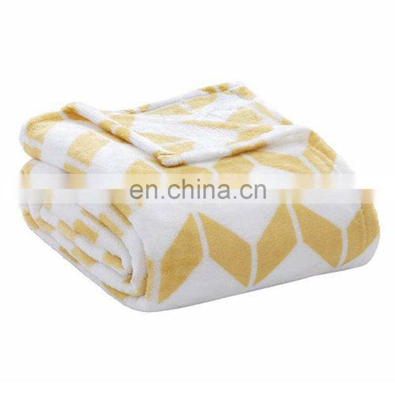 Customized Super Soft Polyester Warm Soft Polyester Flannel Blanket