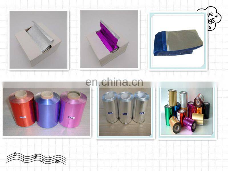 2020 free sample pre folded hair colorful foil sheet pop up foil sheet salon hair color