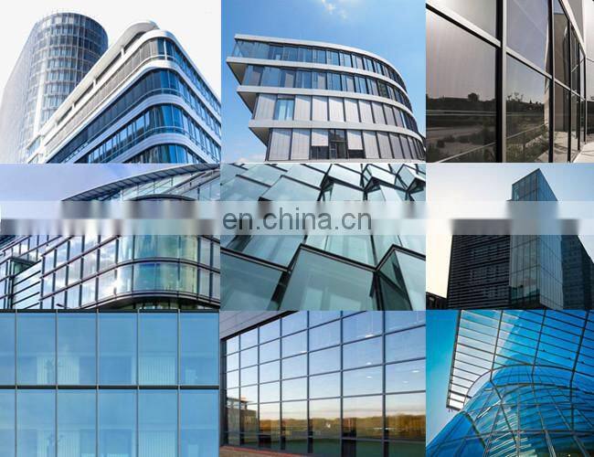 high quality energy saving 6mm 8mm 10mm double glazed glass for curtain wall price competitive glass curtain wall price