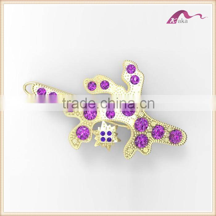 Funny Novelty Designer Crystal Decorative Hair Clips For Bridal Wedding Hair Accessories