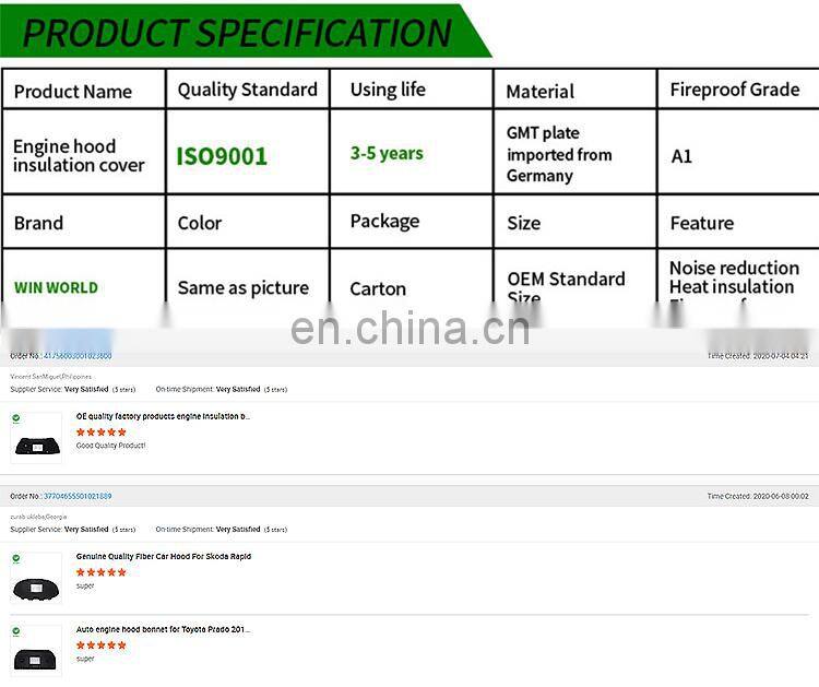 Car Engine Hood Sound Mat Proofing Deadener Heat Insulation Pad Cover for KIA K2 Carbon Fiber before 2015 Die Casting Win World