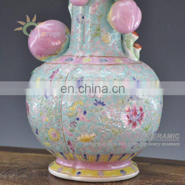 Oriental Antique Ceramic Peach Vases In Bulk