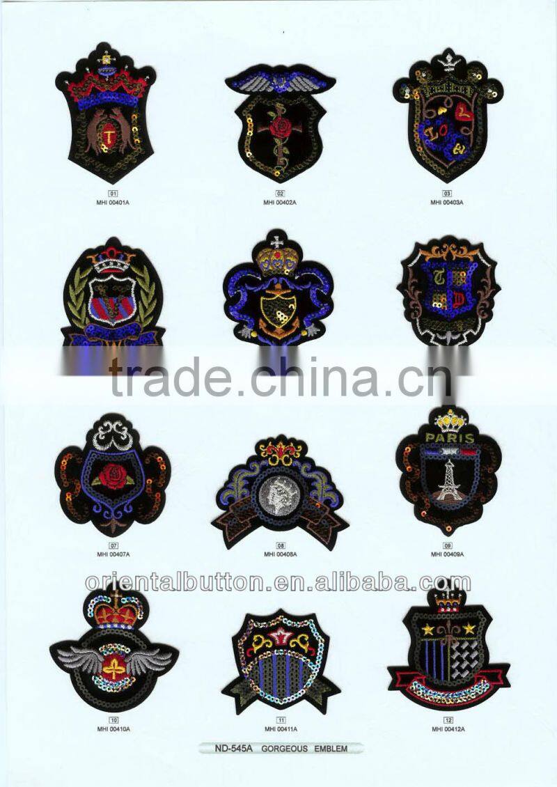 Iron-On and Sew- On uniform badges embroidery patch