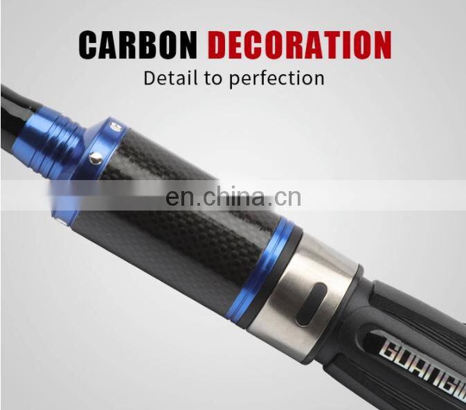 high quality 2 section GW travel carbon fiber fishing tackle lure rod long casting rod