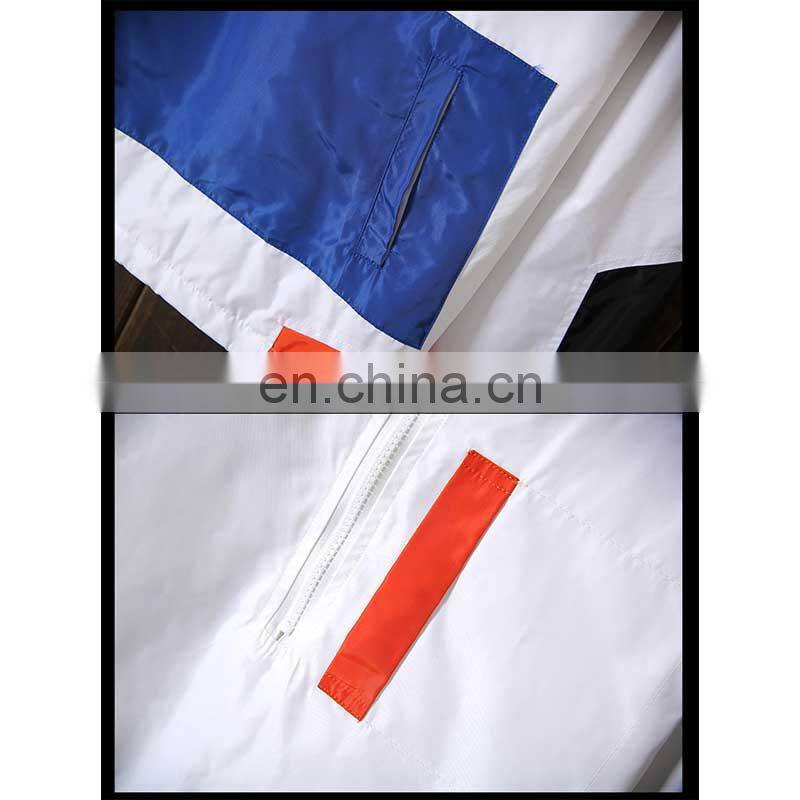 Wholesale custom men's new sports jacket windbreaker loose half zipper jacket casual stand collar pullover jacket