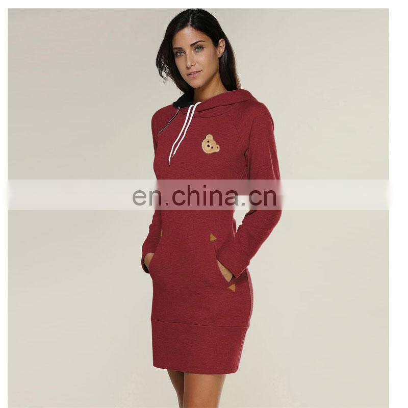 Wholesale custom brand women's plus size casual sports sweater skirt top crop DIY guillotine bear hoodie S-5XL