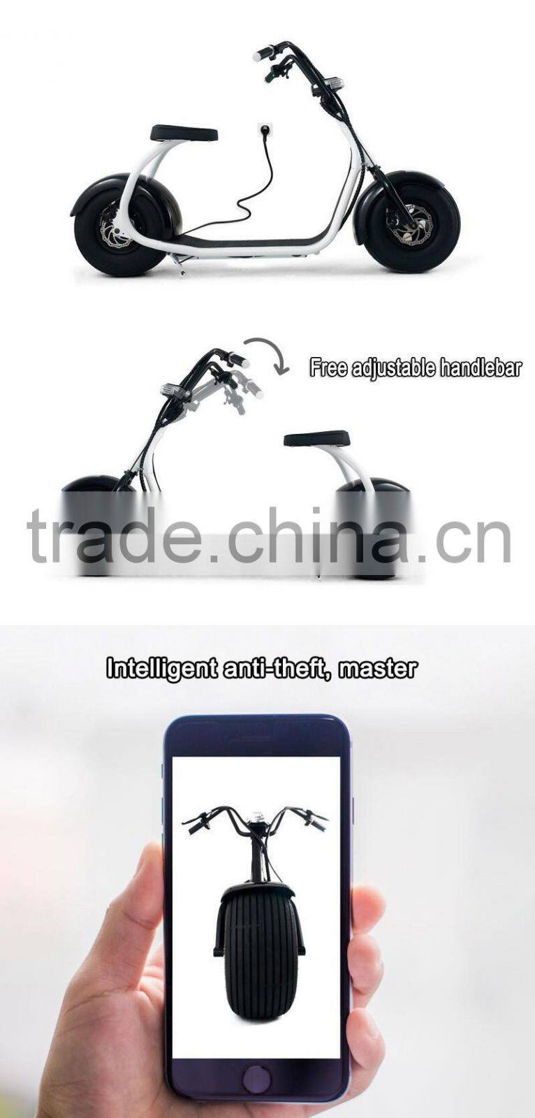 2016 newest personal transporter citycoco 2 wheels off road electric motorcycle