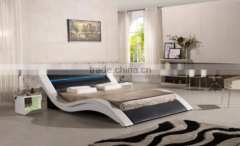 2016 new Bedroom furniture wooden furniture,furniture leather,leather bed sheets for Christmas promotion
