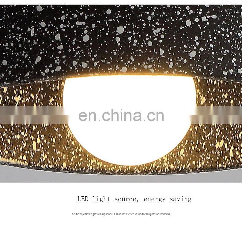 Terrazzo Colorful cement Chandelier Hotel Headboard Acrylic Led Ceiling Pendant Light Kitchen Lamps