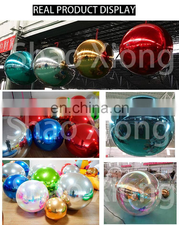 60cm Custom Large Mini Silver Inflatable Disco Lights Mirror Ball Inflatable Hot Air Balloon Disco Ball PVC Mirror Disco Ball