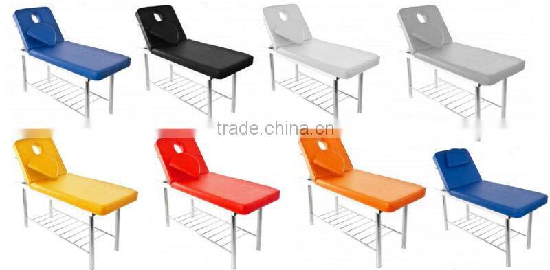 beauty salon furniture adjustable facial beds with pillow and headrest