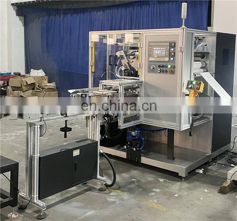 UR320S Automatic Non-stop 4 Rotary Spindle Adhesive Sticker Label Turret Rewinder Machine with Automatic Paper Core Feeder