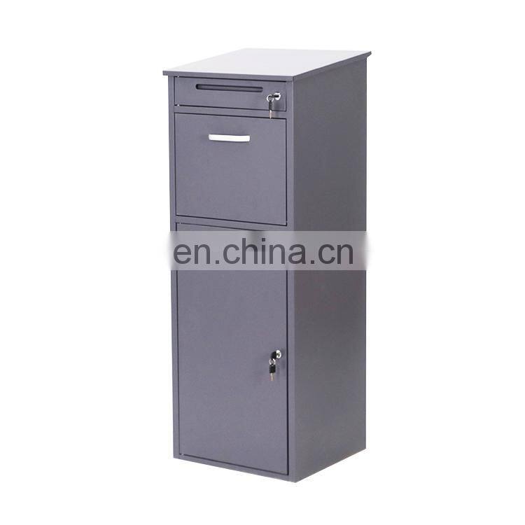 Hot Selling Letter Box Weatherproof Standing Parcel Apartment Steel Mail Box