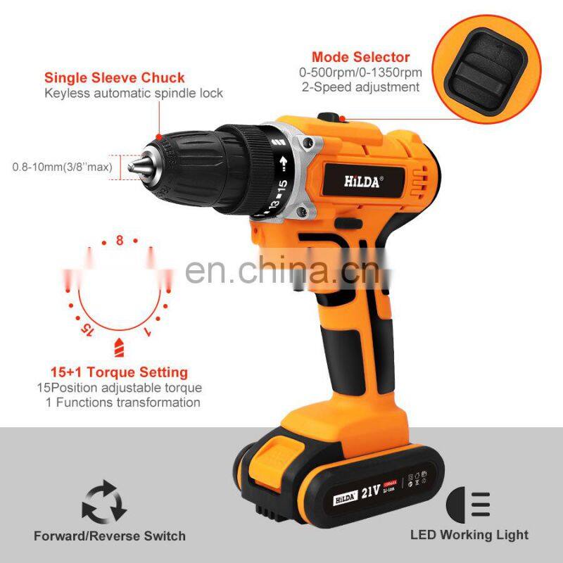 Wholesale mini power hammer drills tools 21V electric hand electric Impact Wrench drill for construction drilling machines