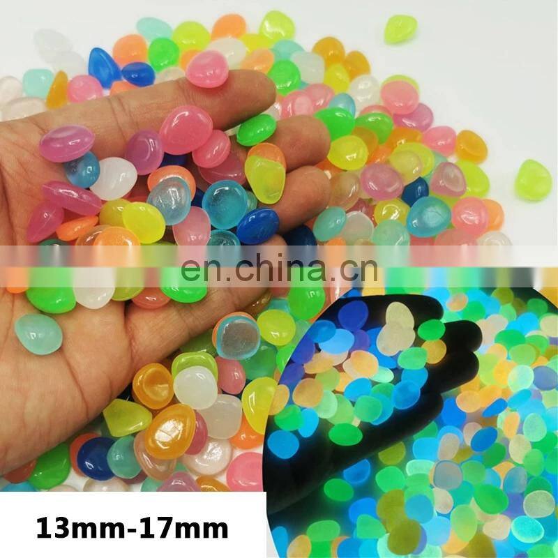 300pcs/Pack Luminous Stone Walkway Rock Garden Patio Lawn Garden Yard Stone Decoration Garden Craft Luminous Cobblestone Decor