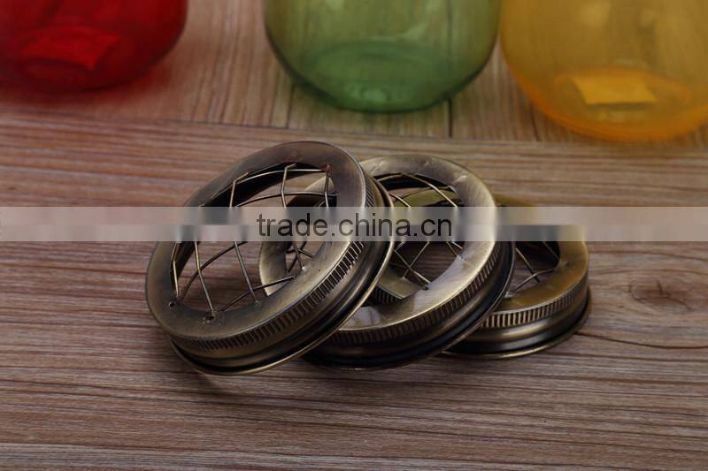 70mm copper frog mouth lid for glass mason jar