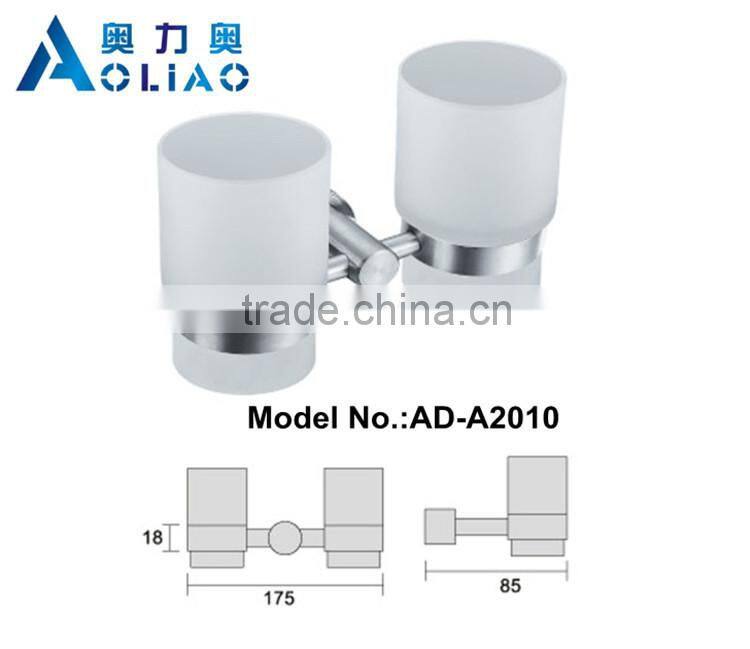 High quality Bathroom accessory stainless steel bathroom single silicone cup holder