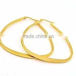 latest tops designs girls earrings gold plate big hoop earrings