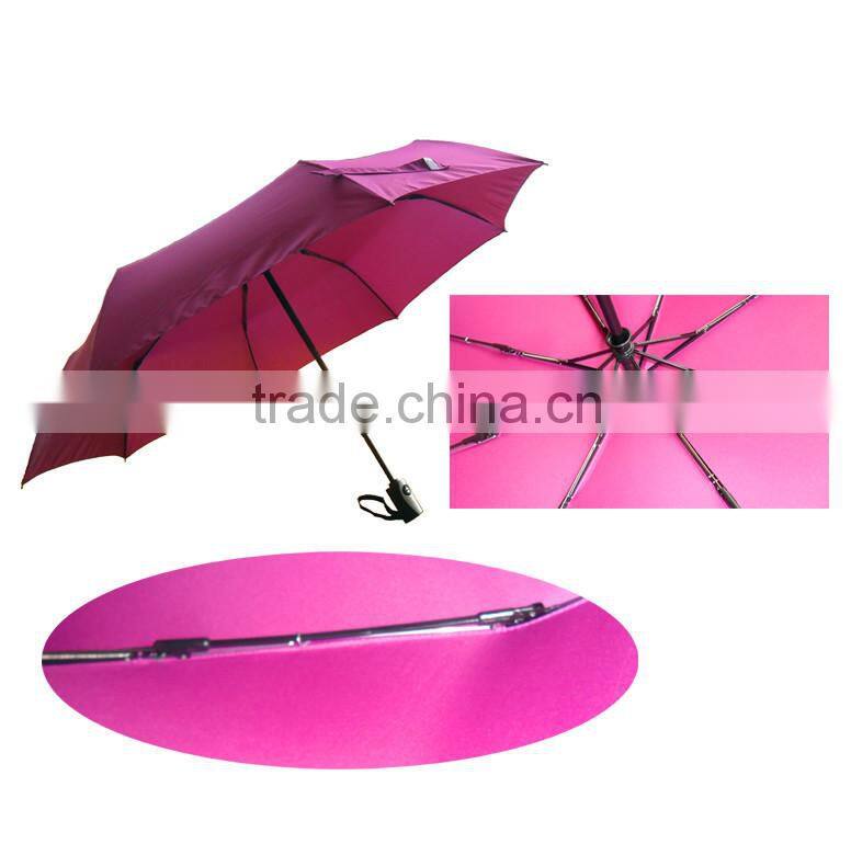 good quality windproof 3 folding auto umbrella